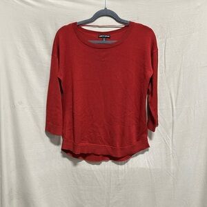 Cable Gauge Women Sweater Red Long Sleeve /‎ Size M / Box 1-6